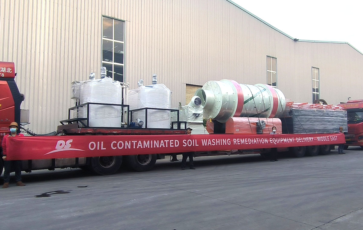 中東地區(qū)石油污染土壤淋洗修復(fù)設(shè)備交付